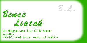 bence liptak business card